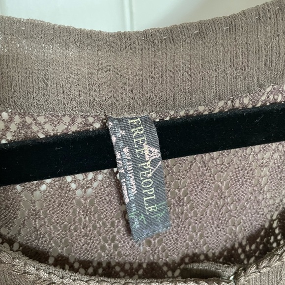 FREE PEOPLE brown long sleeve dress, size S - Picture 2 of 3